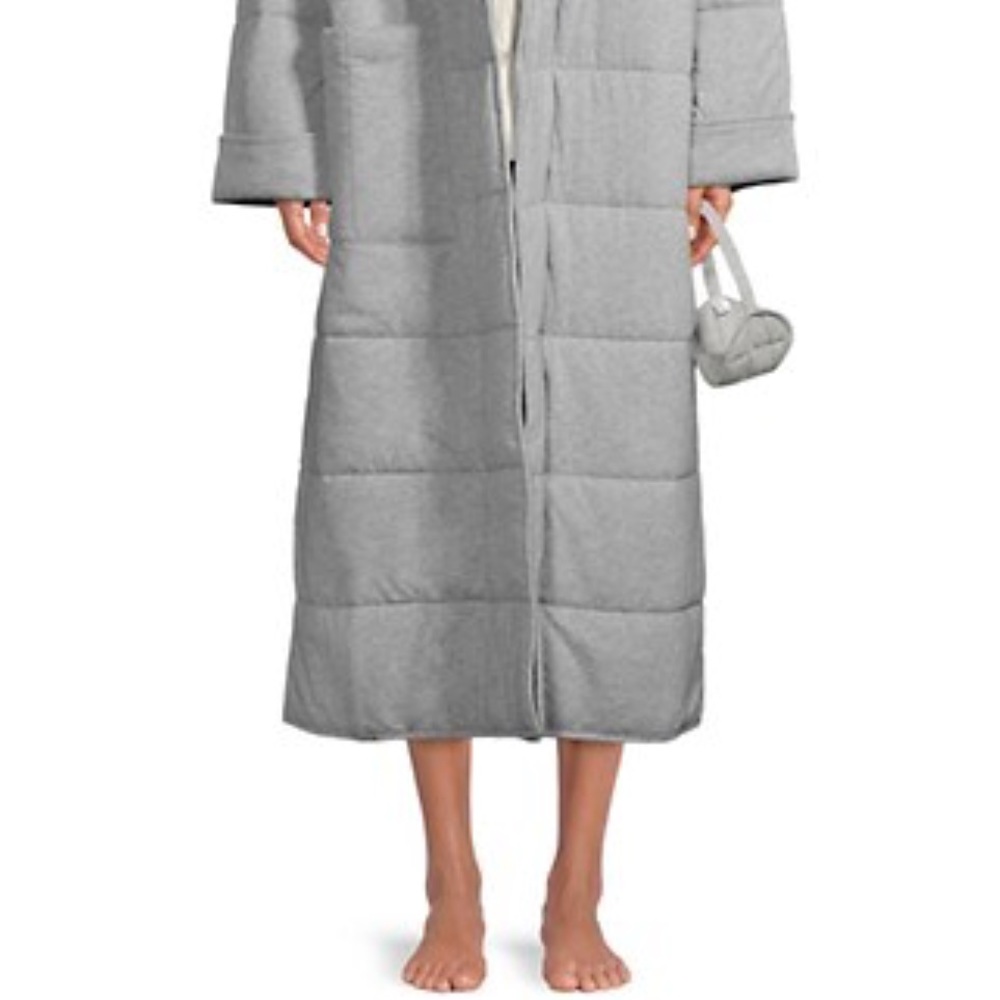 Skin Quilted Sonya Robe 4 XL NWT Eye Mask Gray - Picture 6 of 16